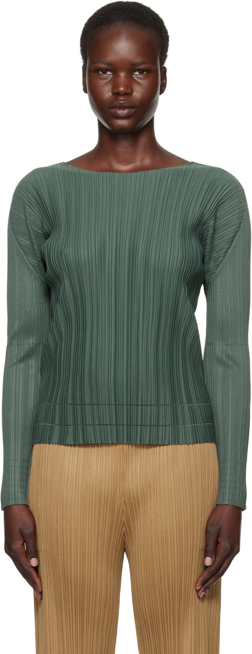 Sweater Pleats Please Issey Miyake Issey Miyake Pleats Please Soft Pleats Top Grøn | PP48JK932