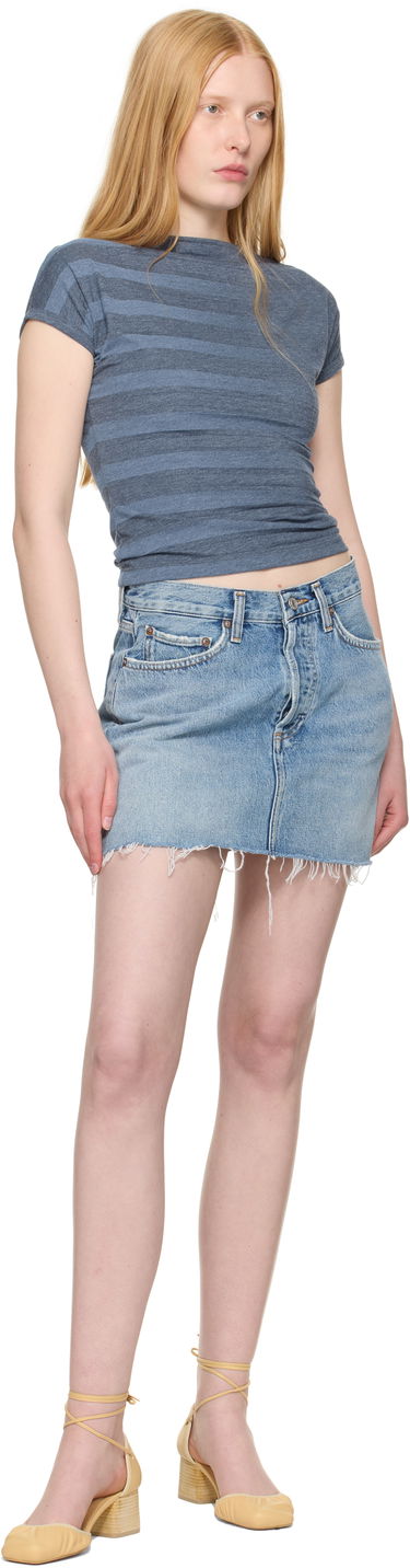 Nederdel AGOLDE AGOLDE V-Waist Denim Miniskirt Blå | A3067-1206, 3