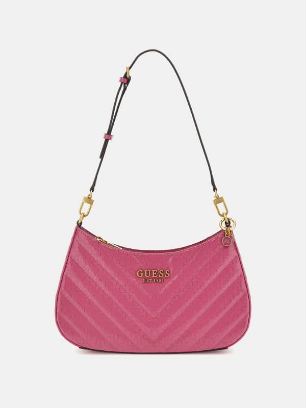 Skuldertaske GUESS Jania 4G Logo Shoulder Bag Lyserød | HWGA9199180, 0