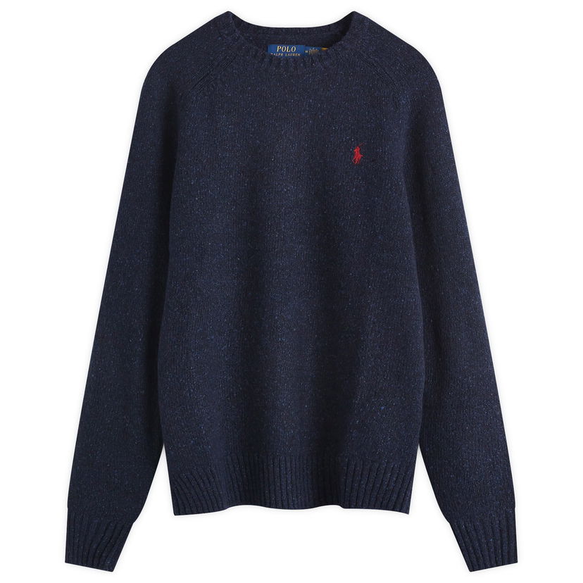 Sweater Polo by Ralph Lauren Knit Donegal Sweatshirt Blå | 710946146001