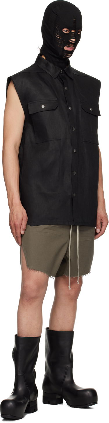 Vest Rick Owens Rick Owens Hollywood Jumbo Sleeveless Overshirt Sort | RR01E5708 TWL, 3