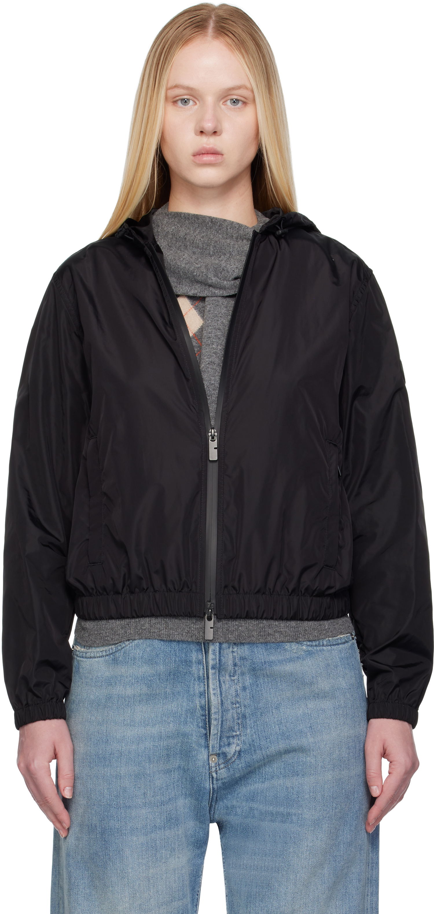 Jakke Burberry Burberry Knight Stamp Nylon Jacket Sort | 8113647, 0