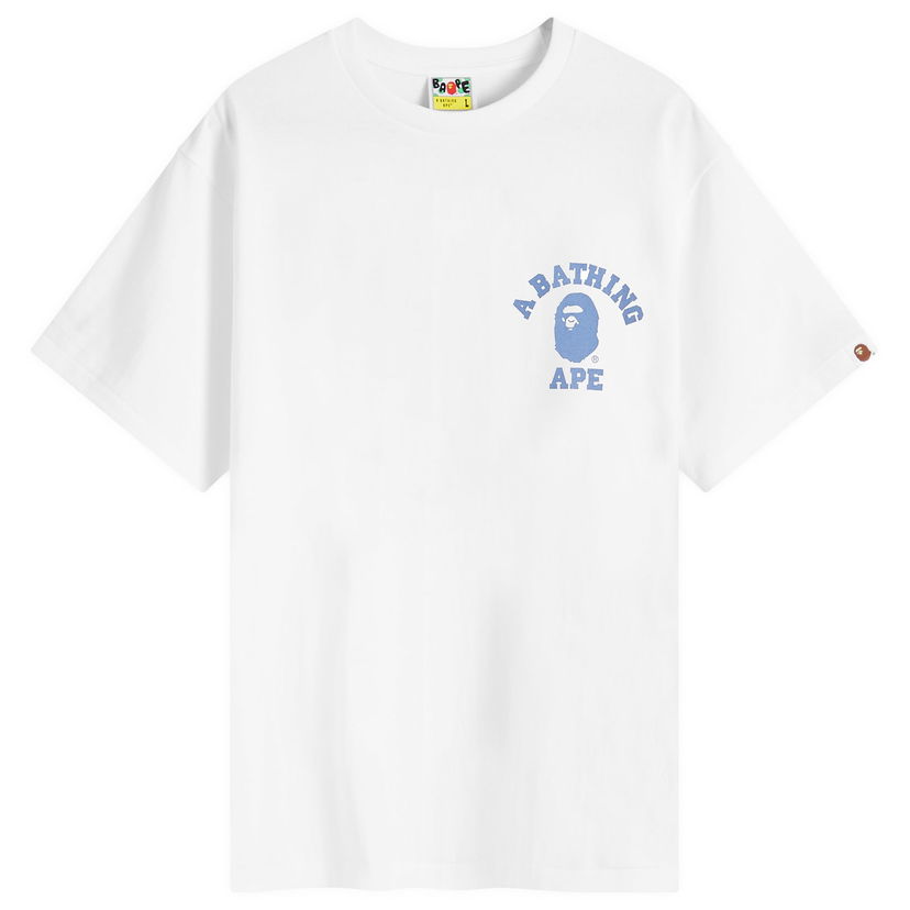 T-shirt BAPE A Bathing Ape Men's Colour Camo College ATS T-Shirt in White, Size Large | END. Clothing Hvid | 001TEK301022M-WHT