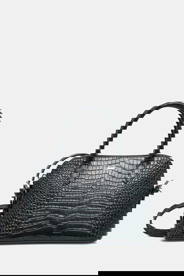 Håndtaske Lacoste Lacoste Croc-Effect Dome Satchel Bag Grøn | NF4983KL, 0