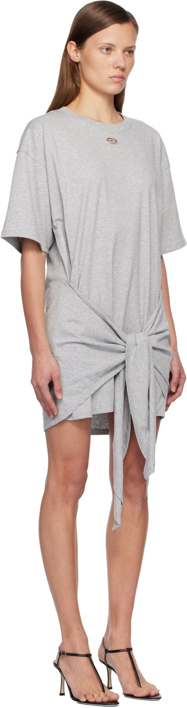 Kjole Diesel D-Eivor T-shirt Minidress with Tied Knot Detail Grå | A19232 0NIAX, 1