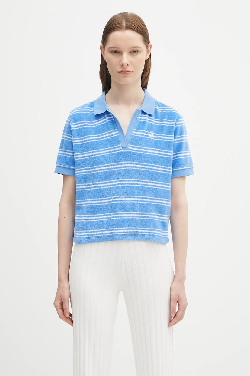 Polo skjorte Sporty & Rich Sporty & Rich Src Terry Polo Shirt Blå | TO001620302BL24