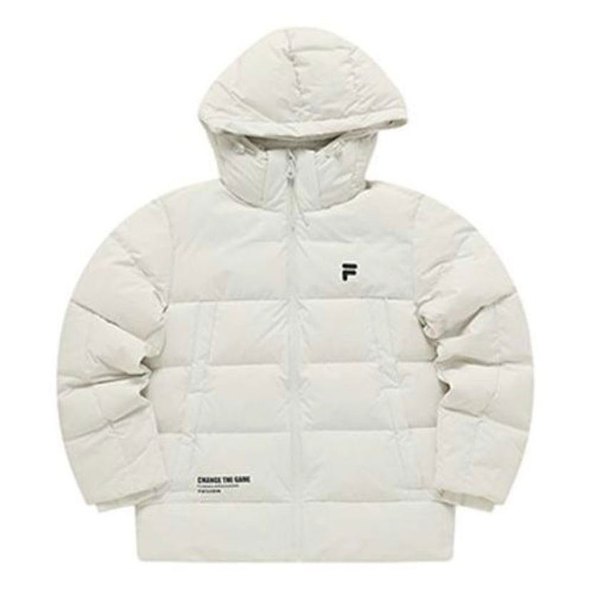 Puffer jakke FILA FUSION Hooded Down Jacket Hvid | T11M341903A-GY
