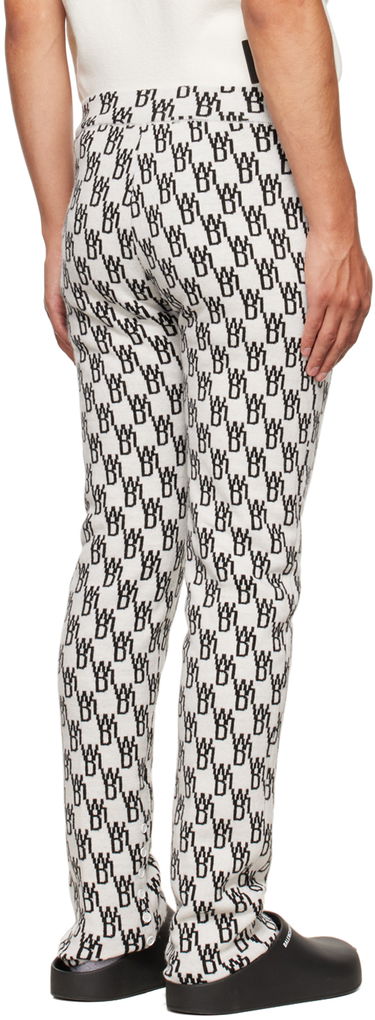 Bukser We11done We11done Jacquard Lounge Pants Hvid | WD-KP9-20-096-W-IV, 2
