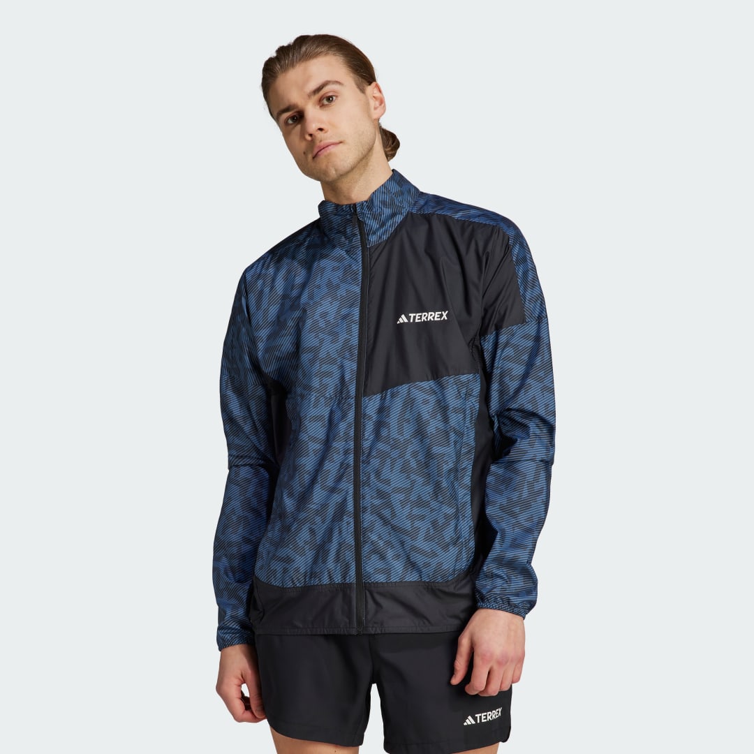 Vindjakke adidas Performance Terrex Trail Running Windbreaker Mørkeblå | HZ5330, 0