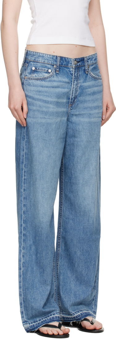 Jeans rag & bone Rag & Bone Featherweight Logan Wide-Leg Jeans Blå | WDD24H2935FWOR, 4