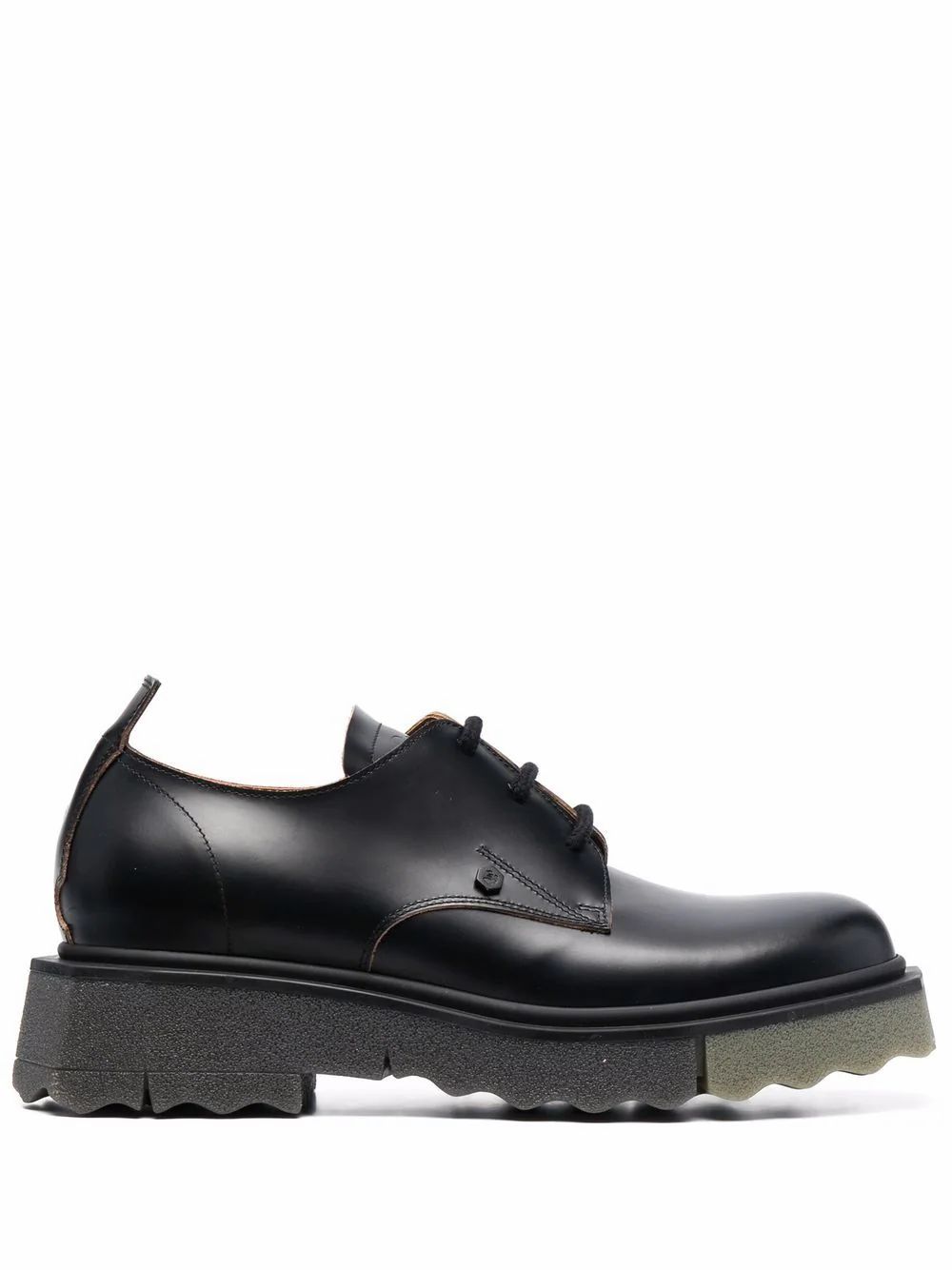 Sneakers og sko Off-White Leather Lace-Up Shoes Sort | OMIF013S22LEA0011063, 0