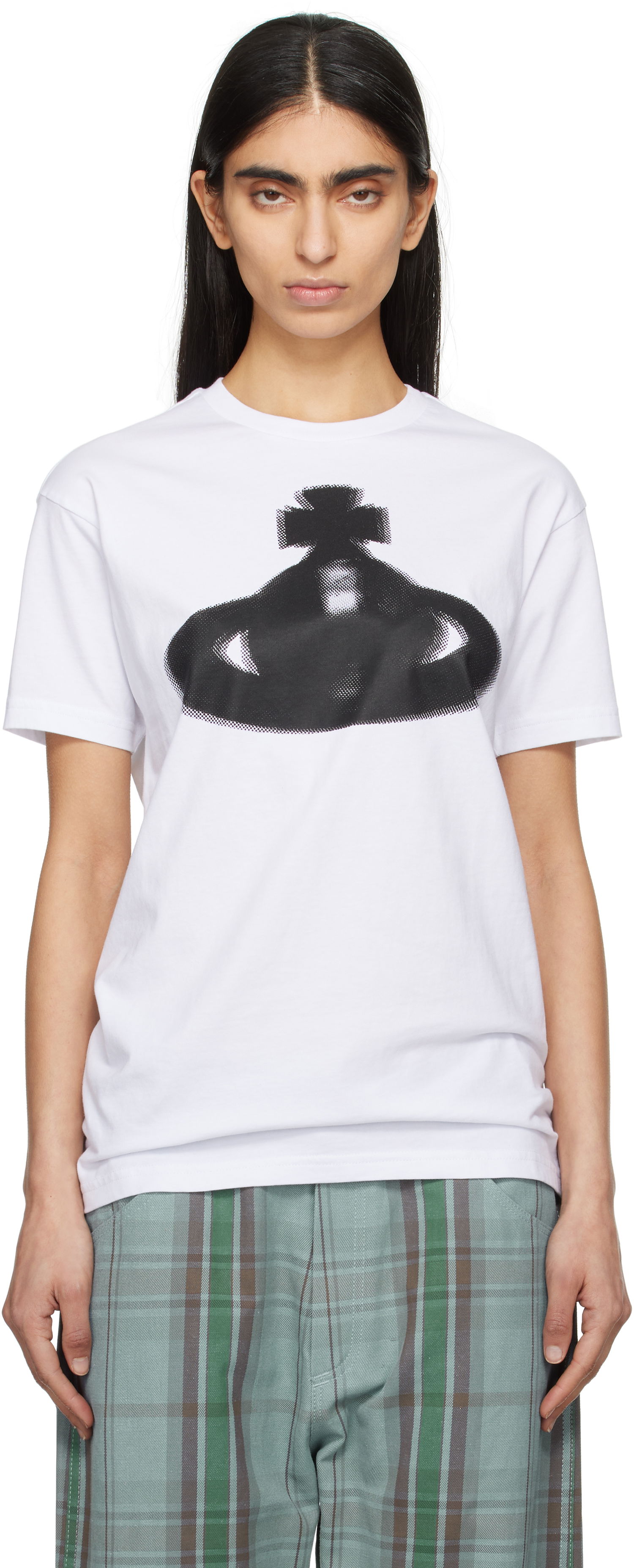 T-shirt Vivienne Westwood Vivienne Westwood Halftone Orb Classic T-Shirt Hvid | 3G01003G-J001M-, 0