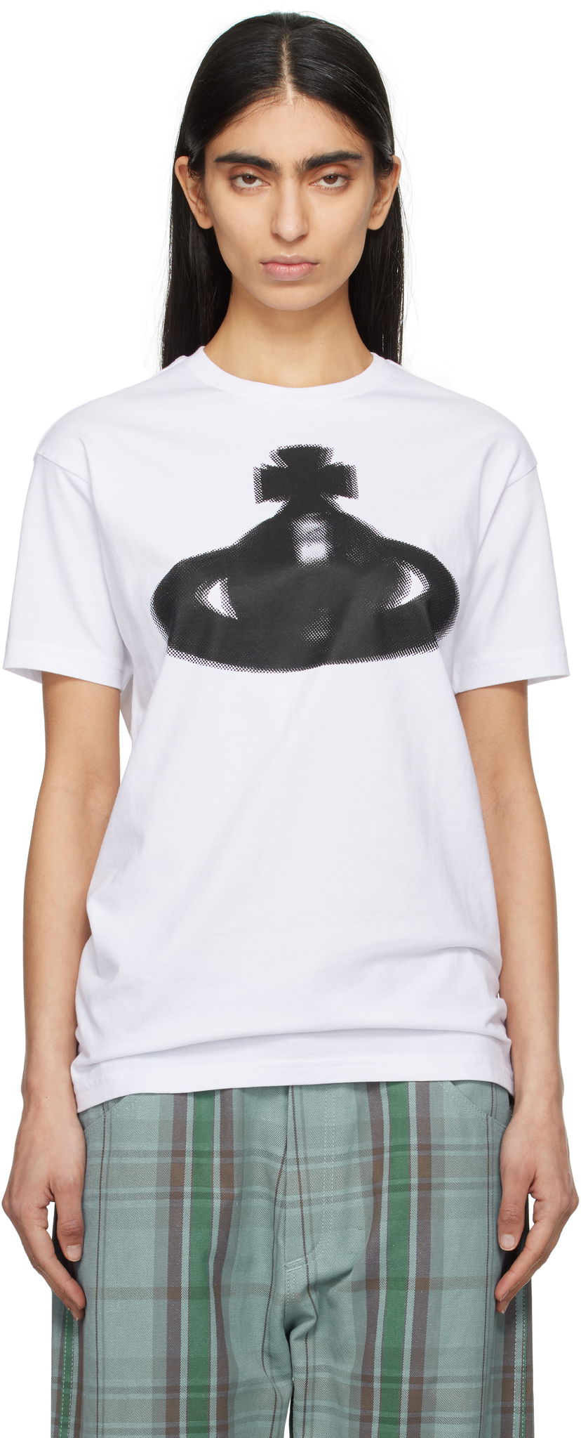 T-shirt Vivienne Westwood Vivienne Westwood Halftone Orb Classic T-Shirt Hvid | 3G01003G-J001M-