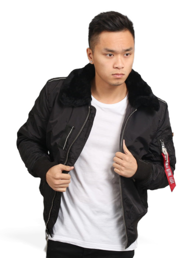 Bomberjakke Alpha Industries Injector III Sort | 143104 03