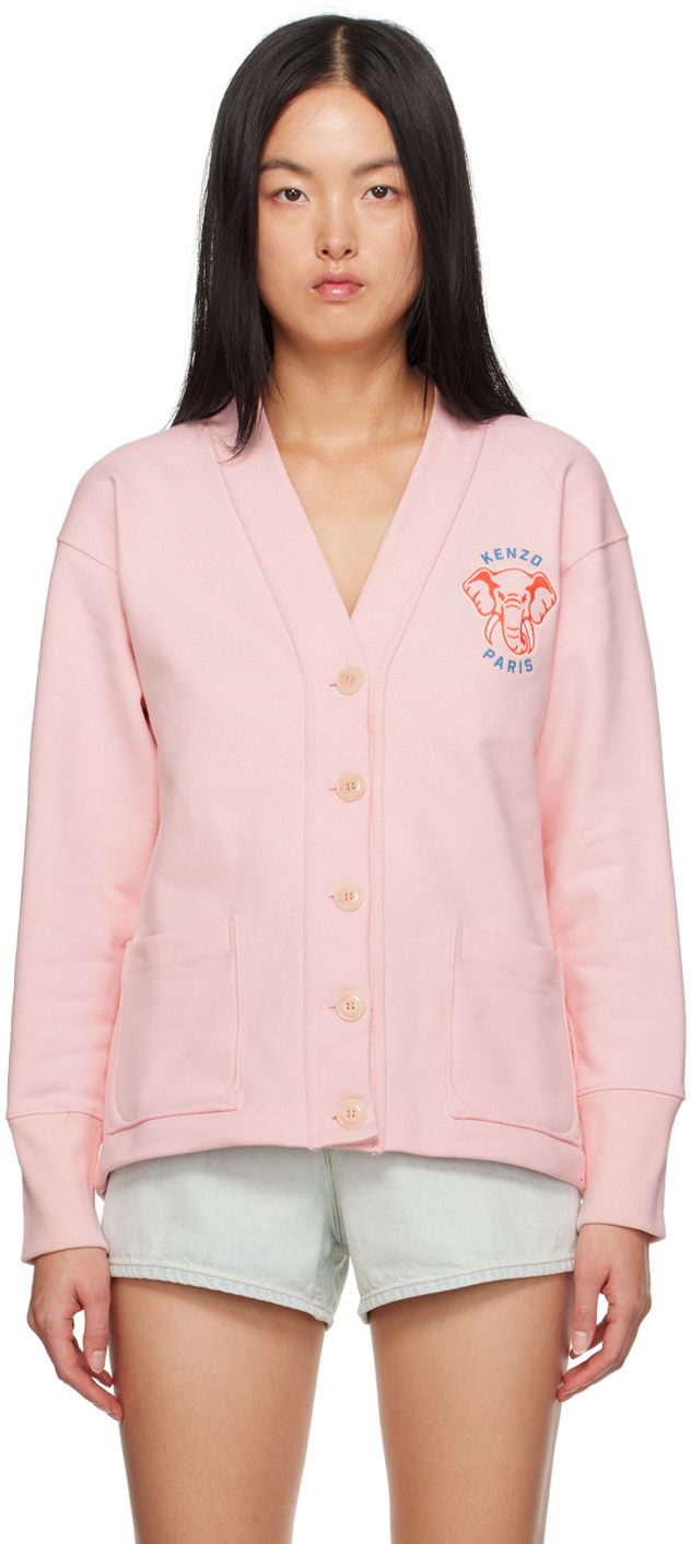 Sweater KENZO Paris Elephant Cardigan Lyserød | FD62SW0944ME, 0