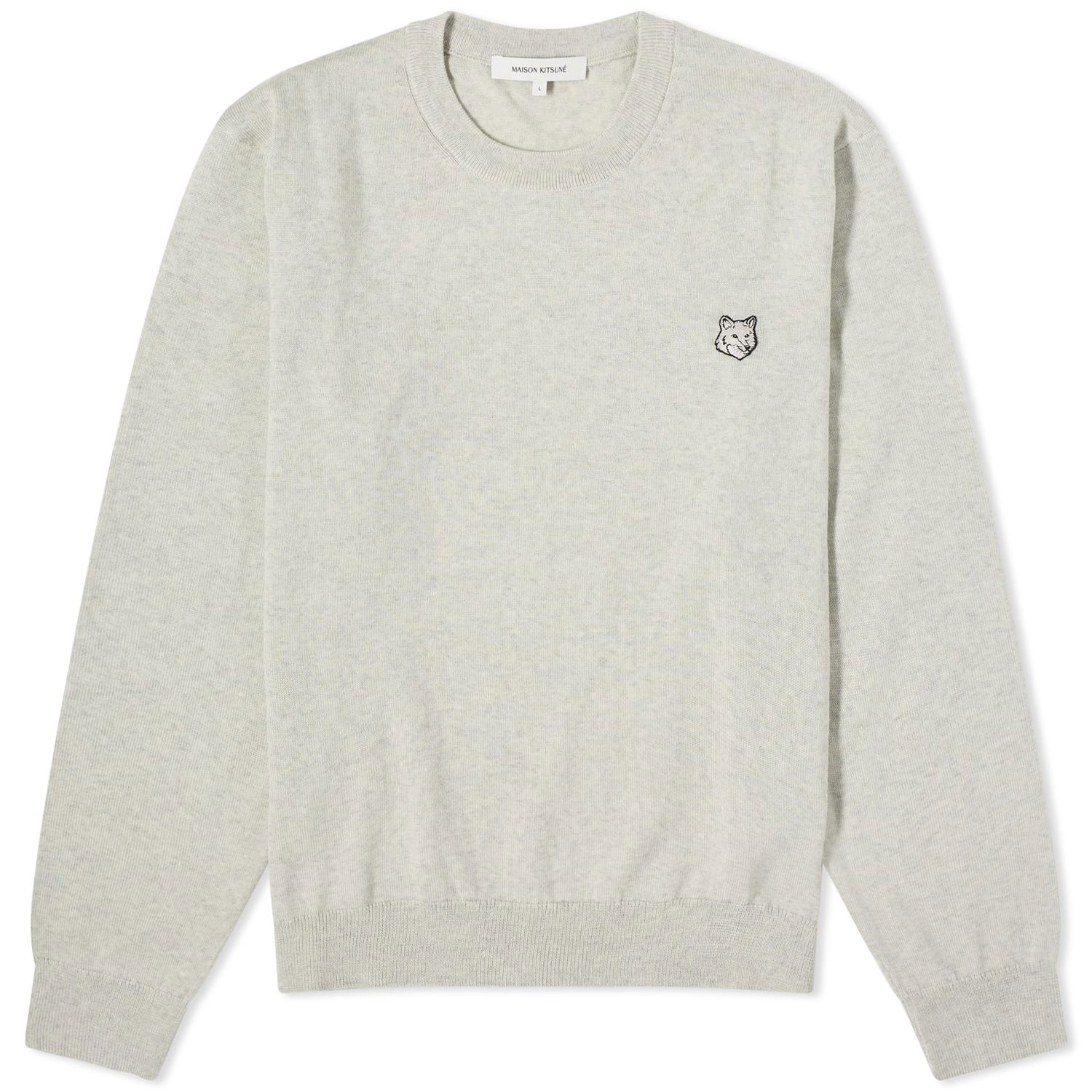 Sweater MAISON KITSUNÉ Patch Crew Jumper Grå | MM00815KT1036-H120, 0