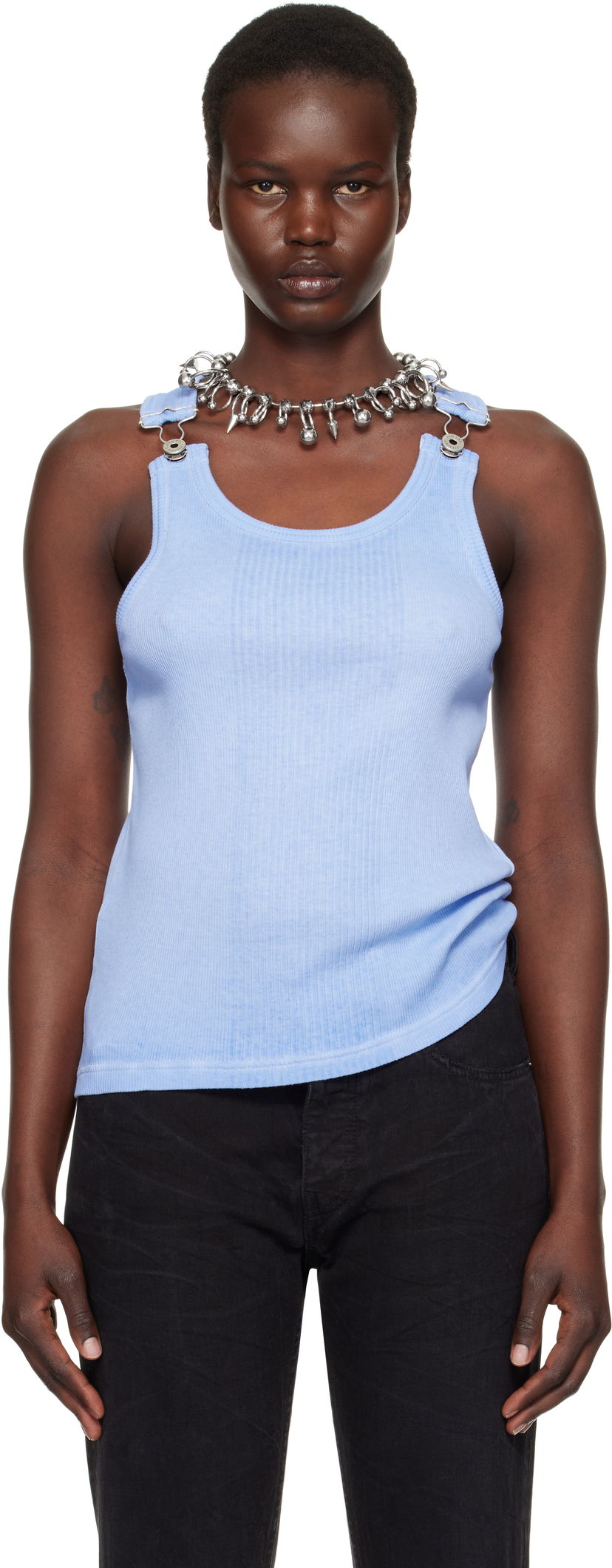 Tanktop Jean Paul Gaultier Jean Paul Gaultier 'The Straps' Tank Top Blå | 25/33-F-DB047-J054-52