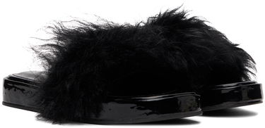 Tilbehør BY FAR BY FAR Shana Furry Slides Sort | 22FWSAHSBLTOS, 3