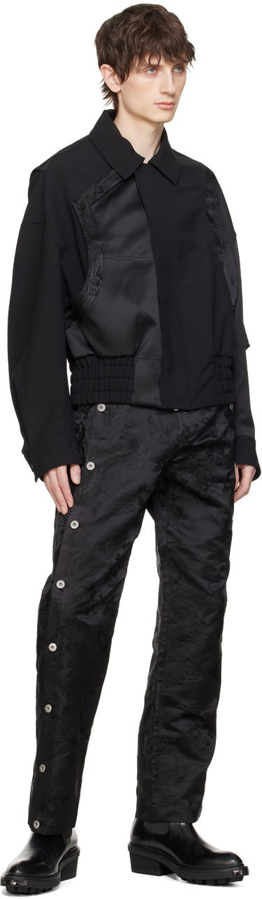 Bukser Feng Chen Wang Feng Chen Wang Dragon Jacquard Trousers Sort | FUS17TR12, 3