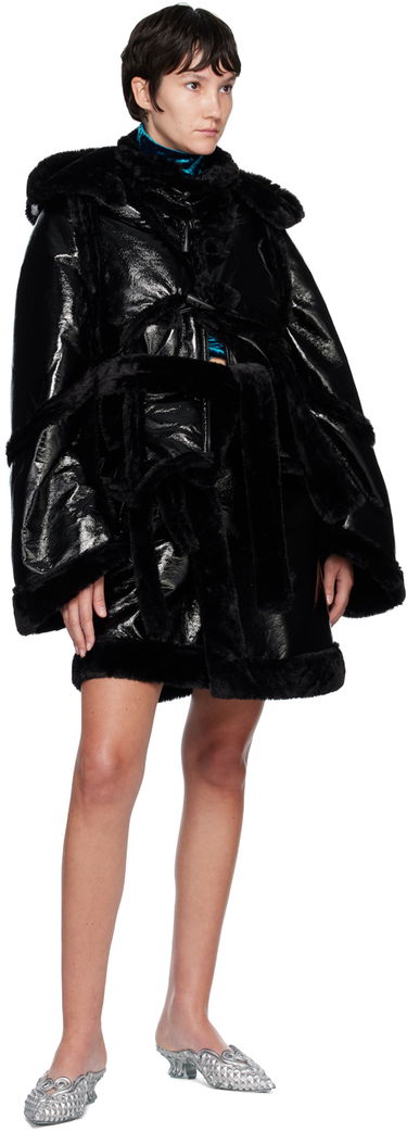 Nederdel Ottolinger Ottolinger Faux-Leather Wrapped Miniskirt Sort | 901201, 3