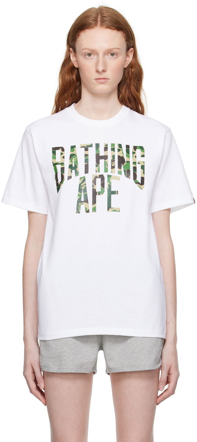 T-shirt BAPE ABC Camo NYC T-Shirt Hvid | 001TEJ301009M, 0