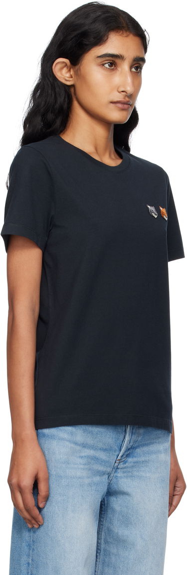 T-shirt MAISON KITSUNÉ Maison Kitsuné Double Fox Head T-Shirt Sort | OW011CFKJ0008, 1