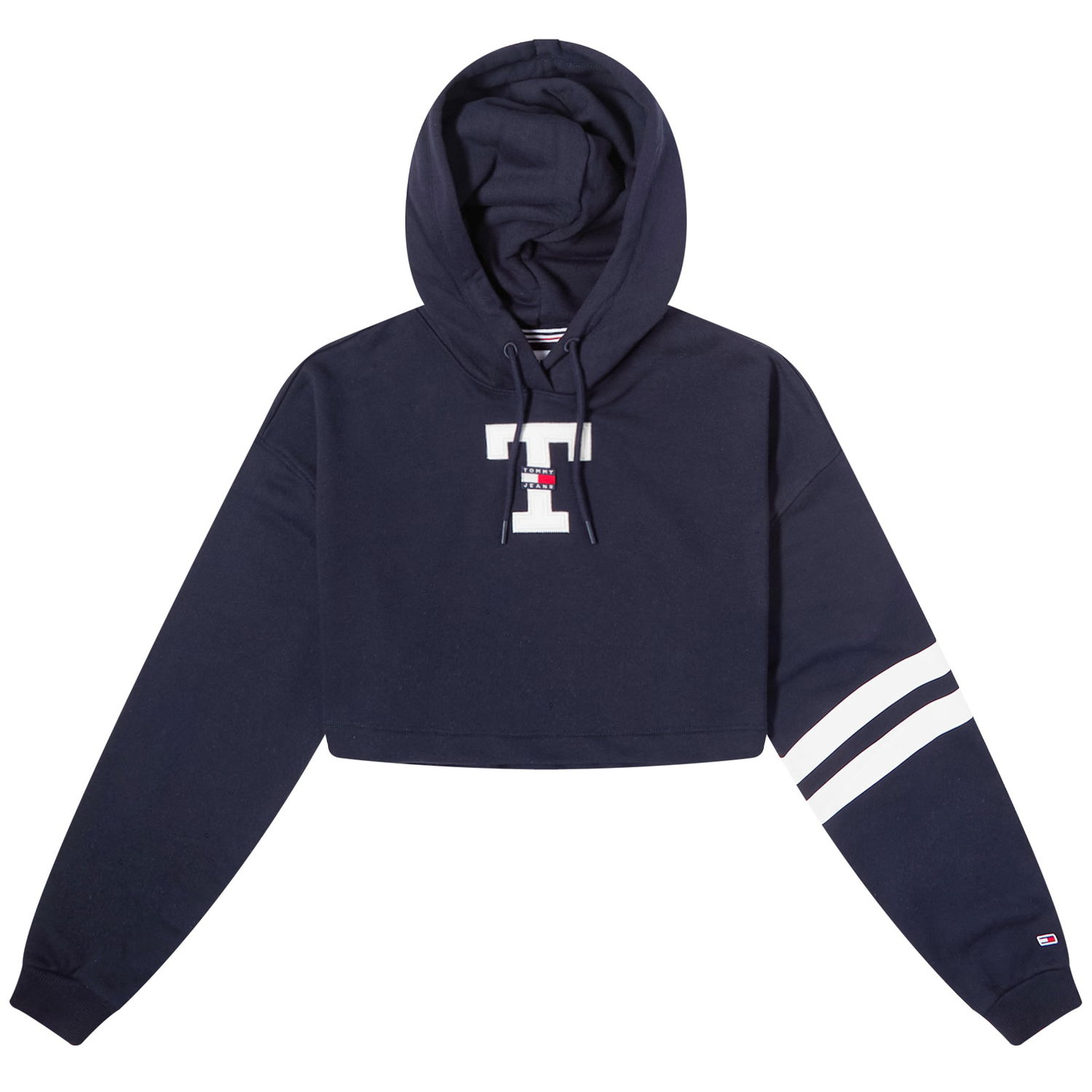 Sweatshirt Tommy Hilfiger Cropped Letterman Flag Mørkeblå | DW0DW16122DW5, 0