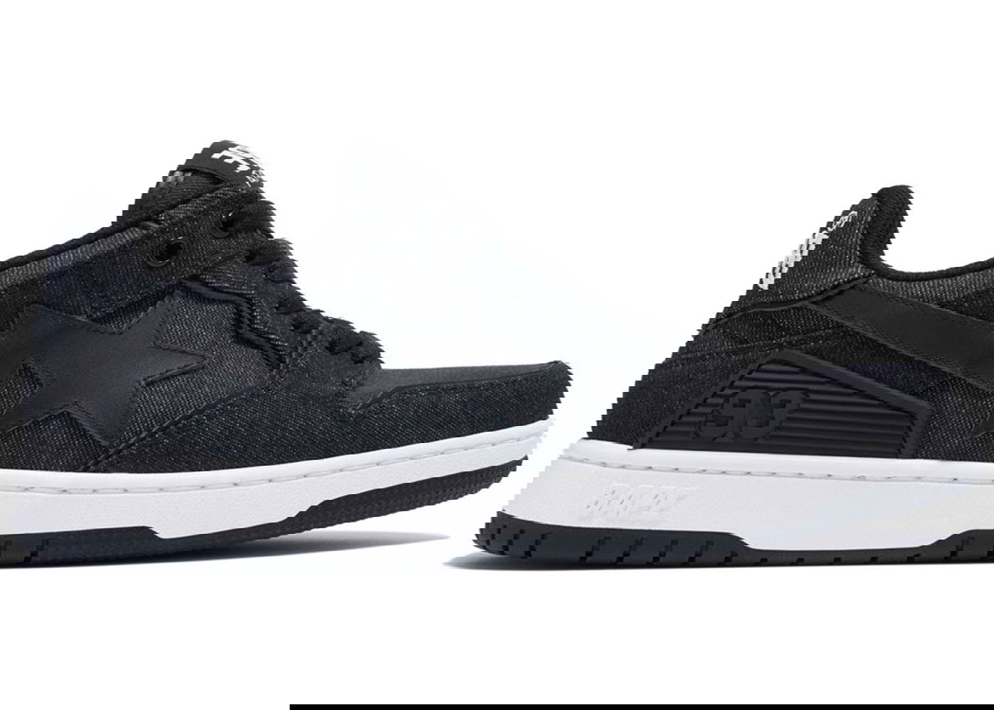 Sneakers og sko BAPE A Bathing Ape Sk8 Sta "Black Denim" Sort | 001FWJ201005_BLK/001FWJ202005_BLK, 0