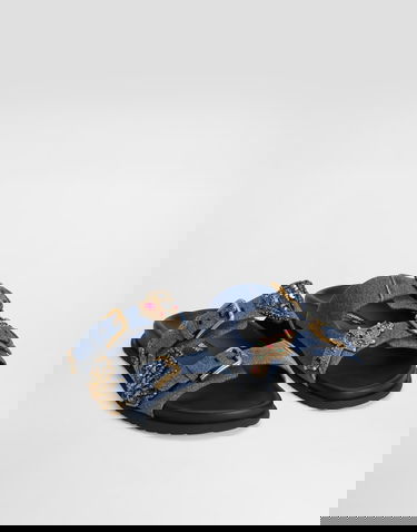 Tilbehør Dolce & Gabbana Dolce & Gabbana Embroidered Denim Slides Blå | CQ0664AN6248C609, 1