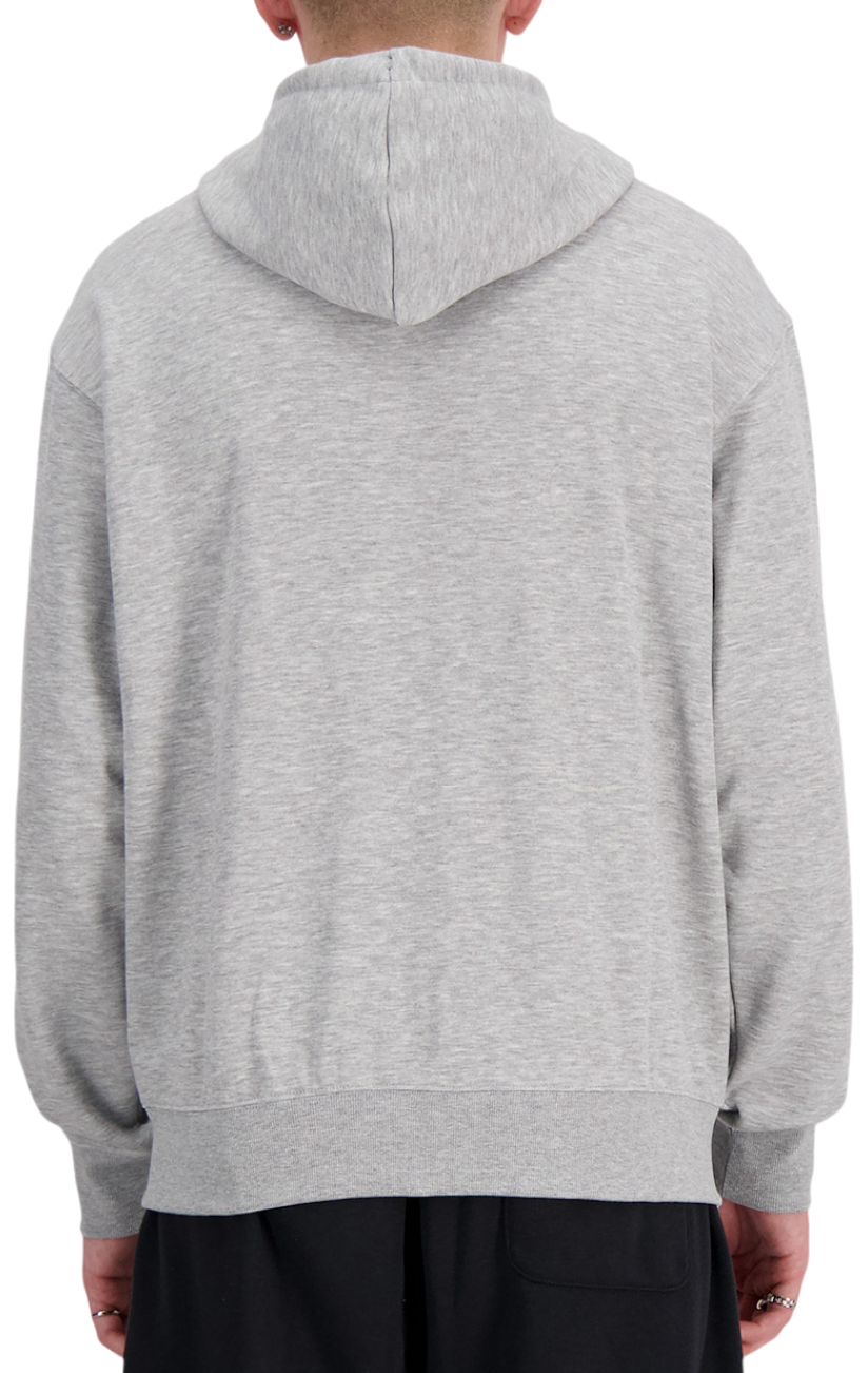 Sweatshirt New Balance Essentials Logo Fleece Full Zip Hoodie Grå | mj41502-ag, 1