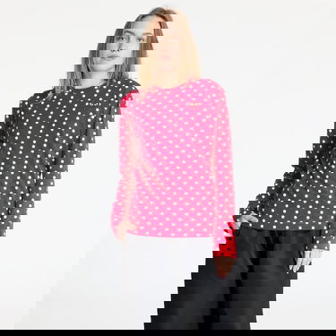 T-shirt Comme des Garçons Play Heart Logo Long Sleeve Dotted T-Shirt Rød | AX-T166 RED, 0