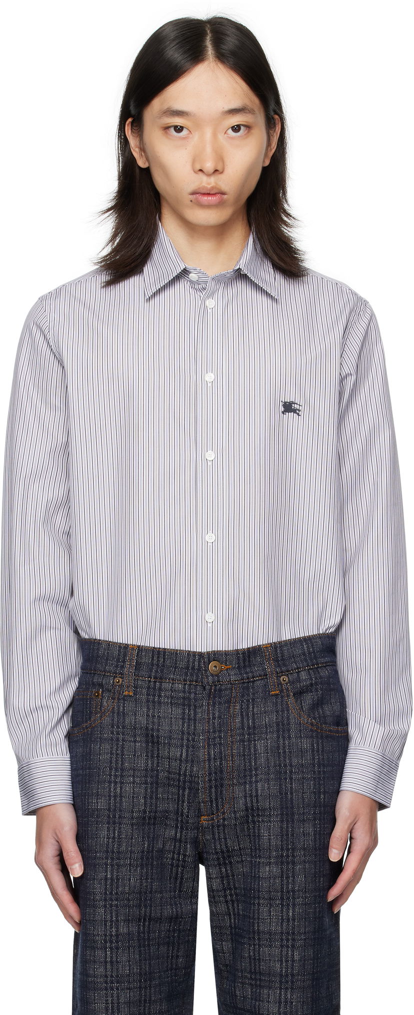 Skjorte Burberry Burberry Striped Cotton Shirt Flerfarvet | 8110883