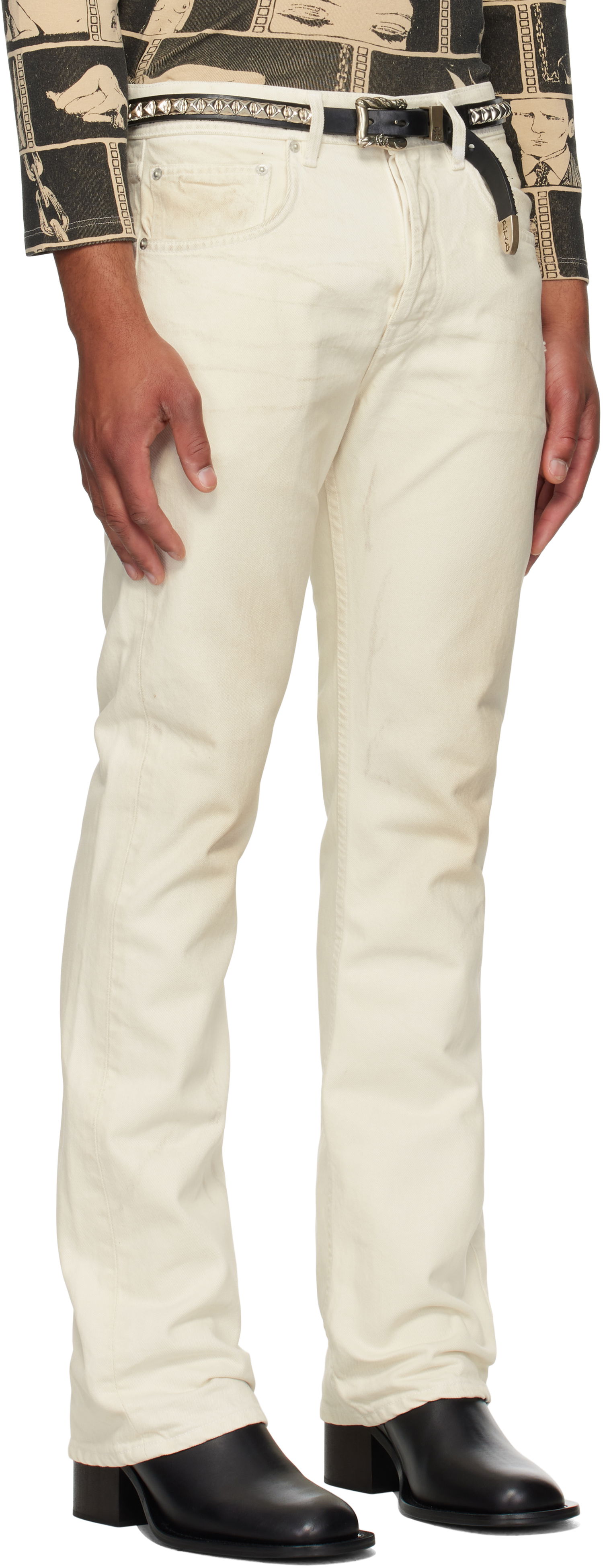 Jeans Enfants Riches Déprimés Enfants Riches Déprimés Classic Flare Leg Jeans Hvid | 050-401, 1