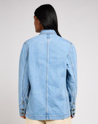 Jakke Lee Light Wash Denim Jacket Blå | 112349043, 0
