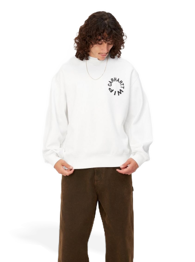 Sweater Carhartt WIP Work Varsity Crewneck Hvid | I032453_00A_06