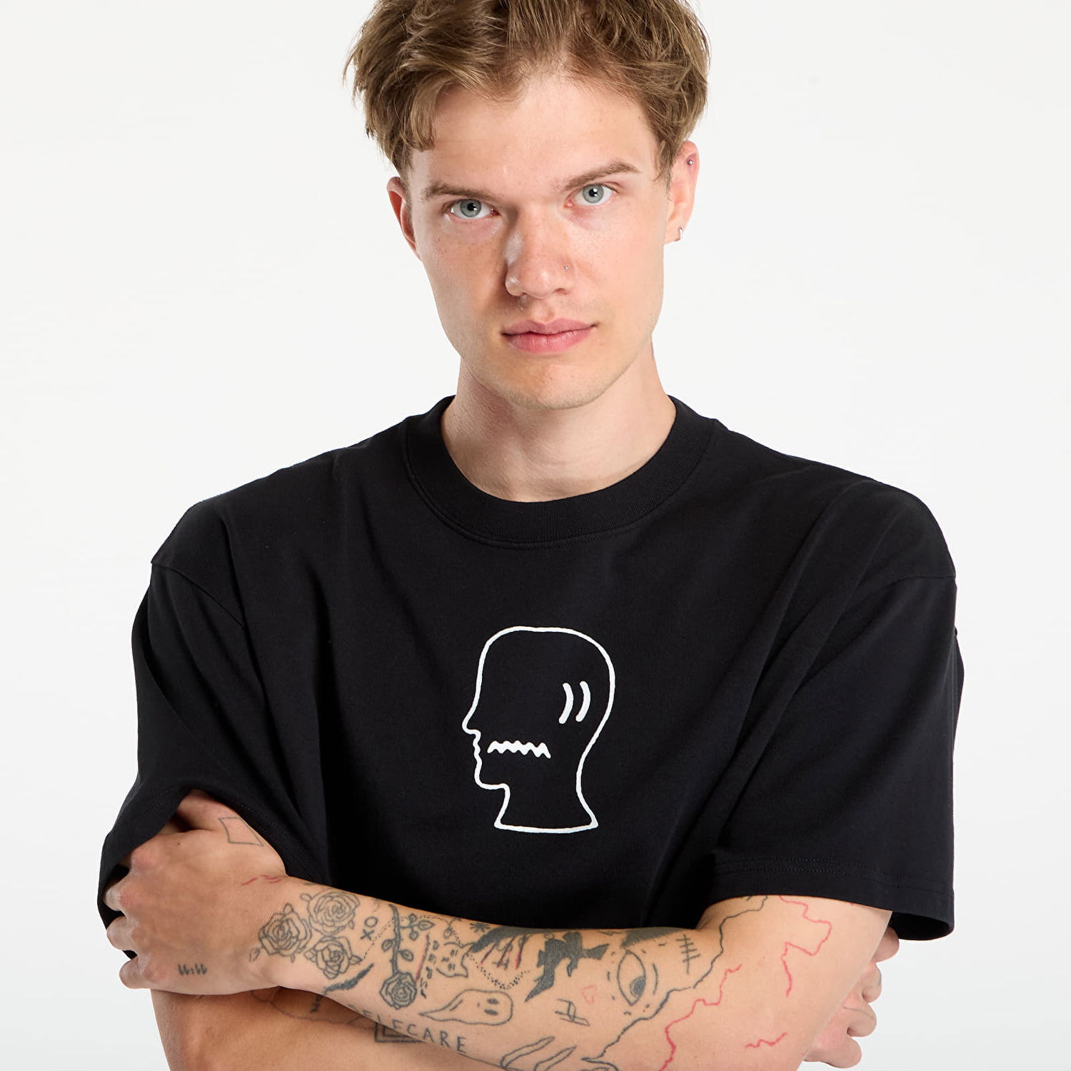 T-shirt Brain Dead Brain Dead Logo Head T-Shirt Sort | BDS25T00004820BK01, 1