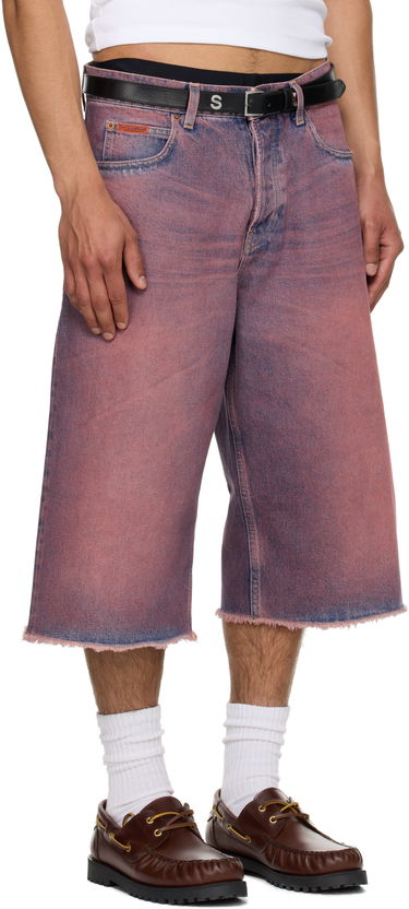 Shorts Martine Rose Martine Rose Frayed Denim Shorts Lyserød | 247WD06115, 1