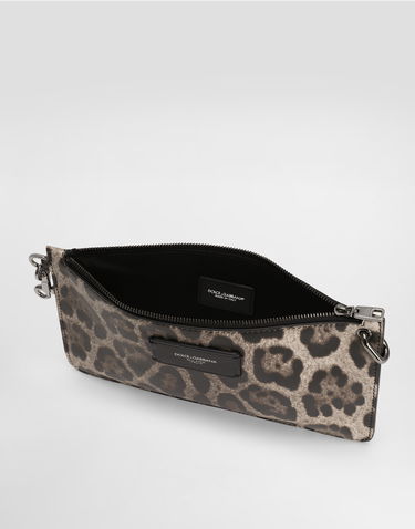 Rejsetaske Dolce & Gabbana Dolce & Gabbana Calfskin Leopard Print Toiletry Bag Flerfarvet | BP3343A6519HY13M, 3