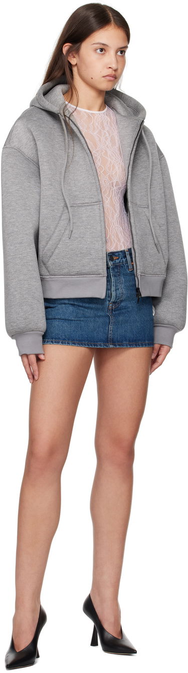 Sweatshirt WARDROBE.NYC WARDROBE.NYC Bonded Zip-Up Hoodie Grå | W1093F24BJ, 3