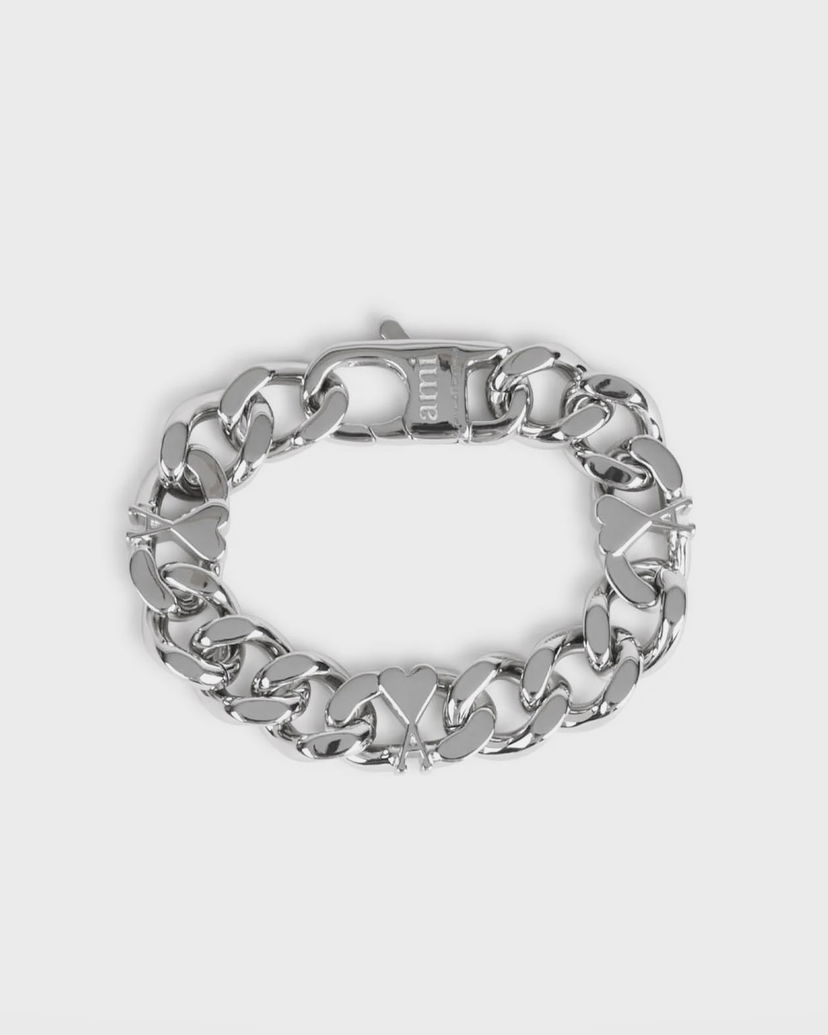 Armbånd AMI Chain Bracelet with Heart Accent Metalisk | UJW927.361-900