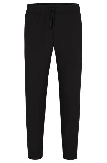 Joggingbukser BOSS Tapered-Fit Easy-Iron Four-Way Stretch Chinos Sort | 50495491