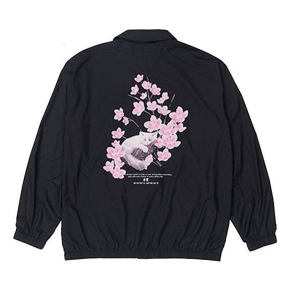 Vindjakke Li-Ning Graphic Coach Jacket Sort | AFDS943-5