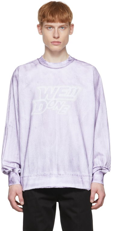 T-shirt We11done We11done Cotton Long Sleeve T-Shirt Lilla | WD-TT1-22-580-U-PP, 0