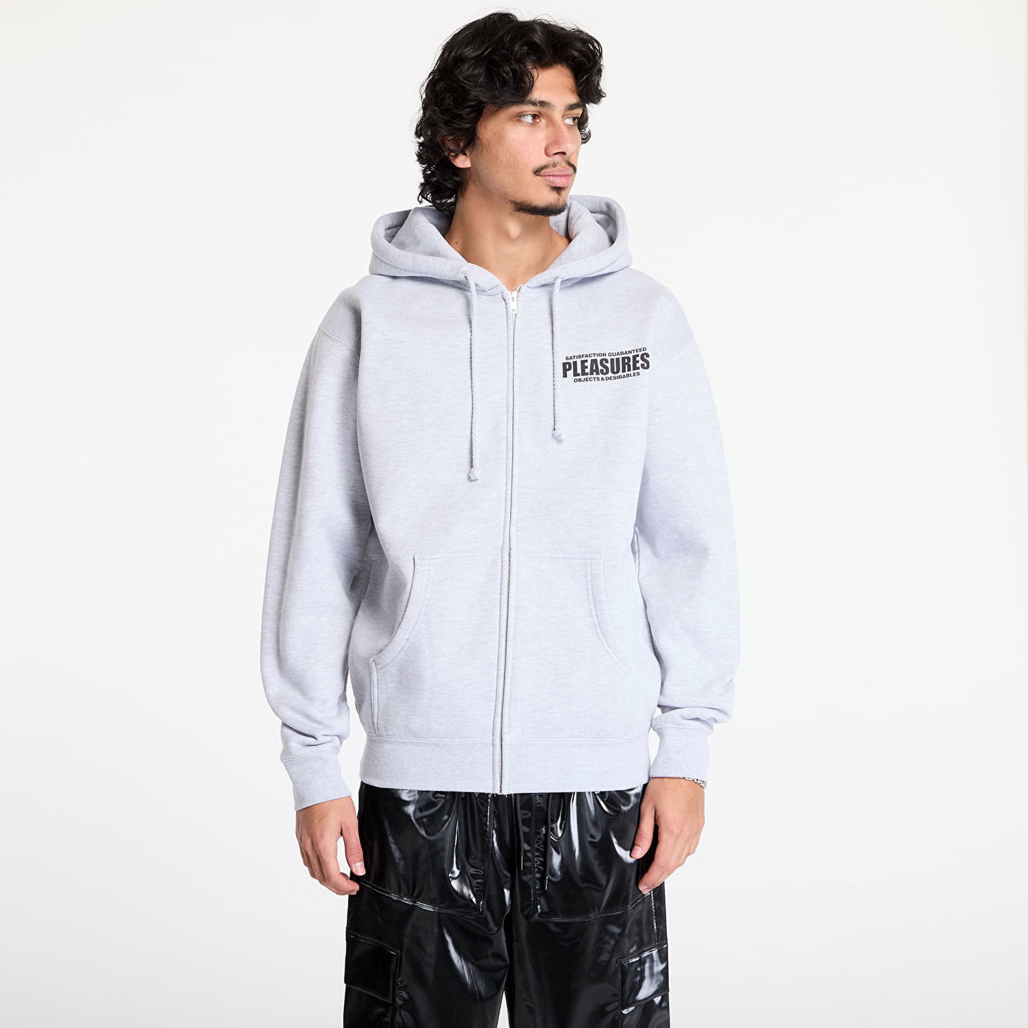 Sweatshirt Pleasures Zip Hoodie Staff Grå | P24W045 GREY, 0
