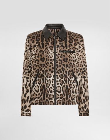 Jakke Dolce & Gabbana Dolce & Gabbana Leopard-Print Jacket Flerfarvet | G9BIOTFSFN4HY13M, 0