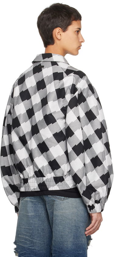 Bomberjakke ADER ERROR Check Print Zip-Up Jacket Sort | BMADFWJK1001WH, 2