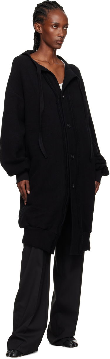 Jakke Yohji Yamamoto YOHJI YAMAMOTO Jersey Twill Button Cardigan Sort | FM-T86-002, 3