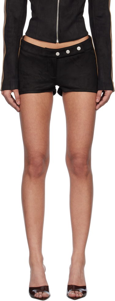 Shorts MISBHV MISBHV Faux Suede Moto Shorts Sort | 250W353, 0