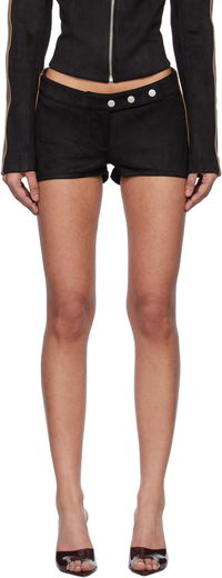MISBHV Faux Suede Moto Shorts