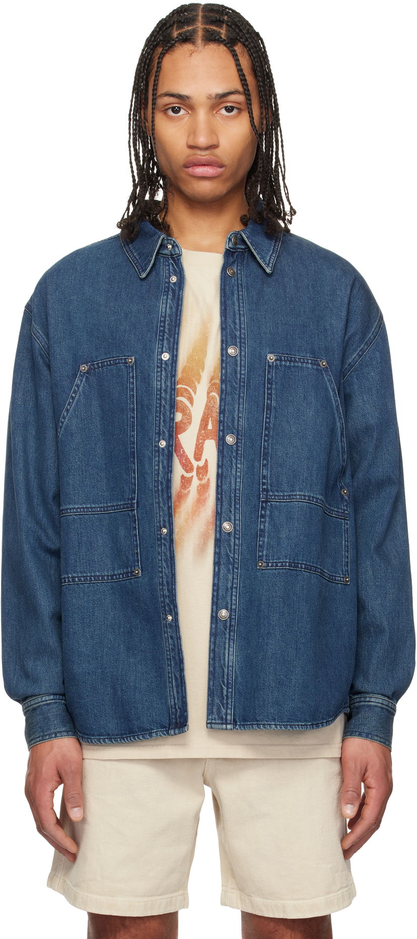 Skjorte ISABEL MARANT Isabel Marant Owenn Denim Shirt Blå | CH0208HA-C1H06H